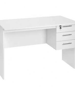 Kantoorcomputerbureau met 3 Laden en Slot – Spaanplaat Werktafel