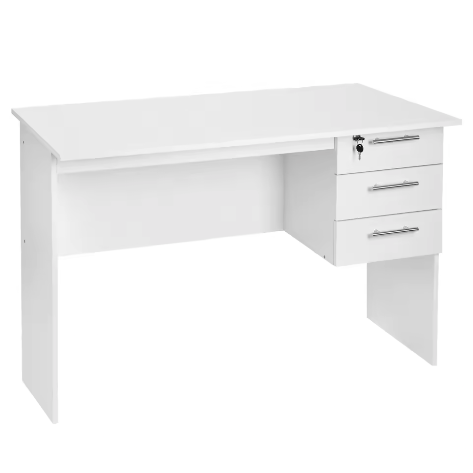 Kantoorcomputerbureau met 3 Laden en Slot – Spaanplaat Werktafel