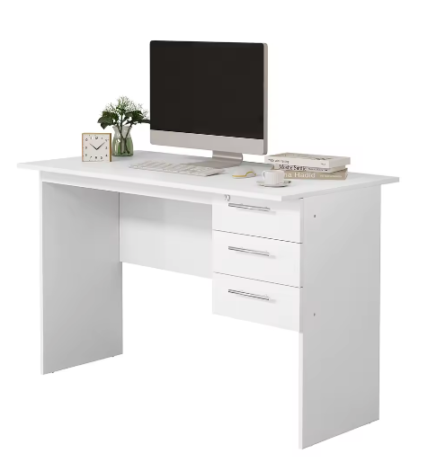 Kantoorcomputerbureau met 3 Laden en Slot – Spaanplaat Werktafel