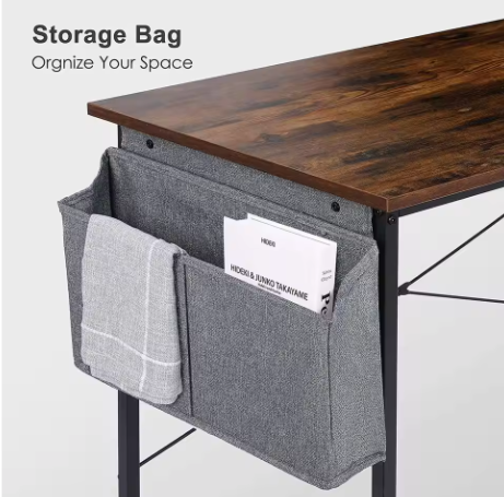Bureau PC Tafel 120x60cm met Opbergtas – Stabiel Laptop Bureau