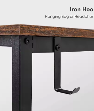 Bureau PC Tafel 120x60cm met Opbergtas – Stabiel Laptop Bureau