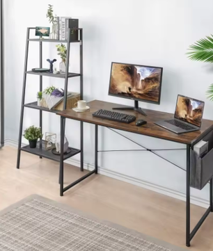 Bureau PC Tafel 120x60cm met Opbergtas – Stabiel Laptop Bureau
