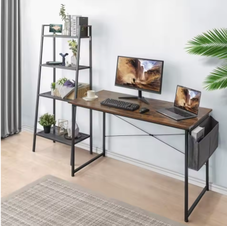 Bureau PC Tafel 120x60cm met Opbergtas – Stabiel Laptop Bureau