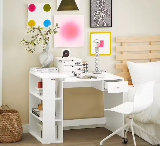 Bureau met Lade en 3 Opbergruimtes – Kindertafel en Werktafel 101x76x60 cm