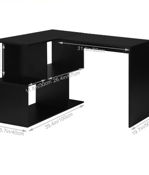 Stabiel Werk- en Studiebureau – PC Tafel met Opbergruimte 100x40 cm
