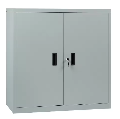 Afsluitbare Archiefkast – Met Metalen Beveiliging, Verstelbare Plank en Multifunctioneel Werkblad, 90×92×40 cm