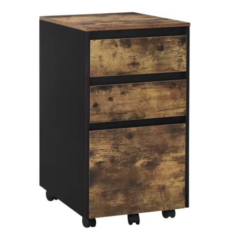 Mobiele archiefkast met 3 laden en wielen – kantoor opbergkast 40×70×40 cm