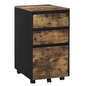 Mobiele archiefkast met 3 laden en wielen – kantoor opbergkast 40×70×40 cm