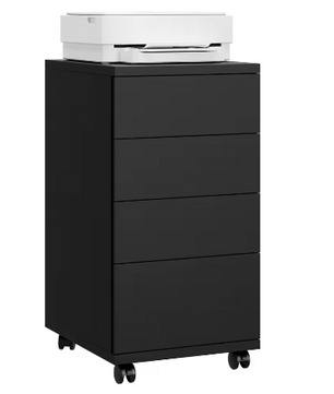 Mobiele Kantoorkast met 4 Lades en Wielen – Multifunctioneel Opbergmeubel