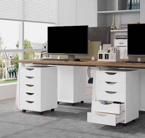 Mobiele Archiefkast met 5 Lades – Rolcontainer voor Kantoor en Bureau