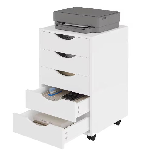 Mobiele Archiefkast met 5 Lades – Rolcontainer voor Kantoor en Bureau