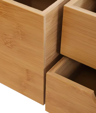Bamboe Bureau-Organizer met 3 Lades – Duurzame Desktop Opbergkast