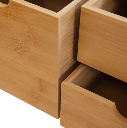 Bamboe Bureau-Organizer met 3 Lades – Duurzame Desktop Opbergkast