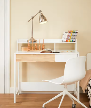 Compact Bureau met Opbergruimte en 2 Lades voor Thuiskantoor