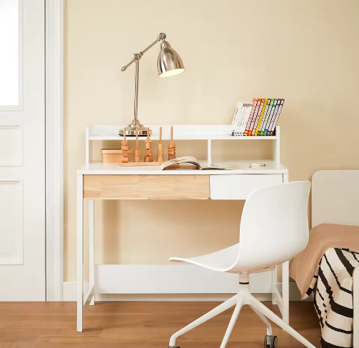 Compact Bureau met Opbergruimte en 2 Lades voor Thuiskantoor