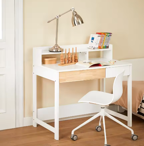 Compact Bureau met Opbergruimte en 2 Lades voor Thuiskantoor