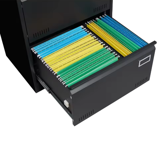 Metalen archiefkast met 2 laden en slot – Verticale kantoor archiefkast A4/Letter