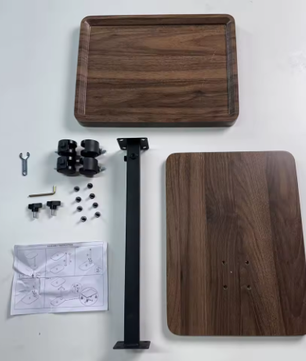 Verstelbare rolwagen overbed tafel – Draaibaar laptopbureau met wielen voor thuis en zorg
