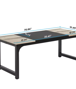 Groot bureau 180 × 80 cm – modern computerbureau voor thuiskantoor