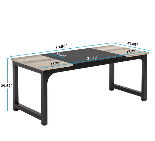 Groot bureau 180 × 80 cm – modern computerbureau voor thuiskantoor
