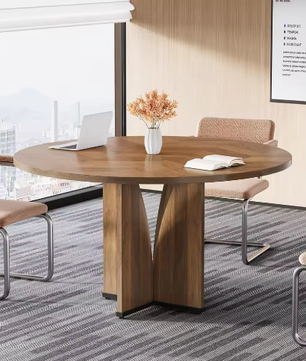 Ronde vergadertafel 99 cm – compacte tafel voor 4 personen