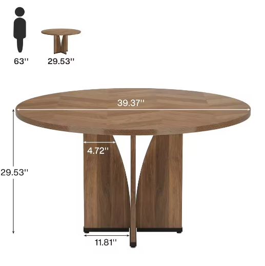 Ronde vergadertafel 99 cm – compacte tafel voor 4 personen