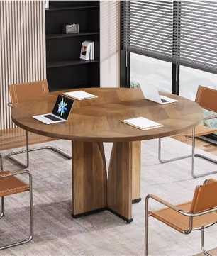 Ronde vergadertafel 99 cm – compacte tafel voor 4 personen