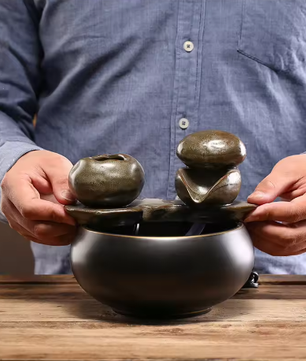 Keramische Waterfontein voor Kat en Hond – Stille Drinkfontein en Zen Decor voor Binnen