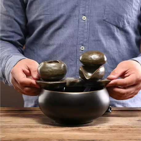 Keramische Waterfontein voor Kat en Hond – Stille Drinkfontein en Zen Decor voor Binnen