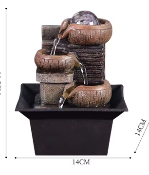 Desktop Waterfontein Zen – Rustgevende Tafelfontein voor Meditatie en Feng Shui Decoratie