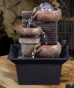 Desktop Waterfontein Zen – Rustgevende Tafelfontein voor Meditatie en Feng Shui Decoratie