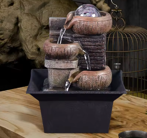 Desktop Waterfontein Zen – Rustgevende Tafelfontein voor Meditatie en Feng Shui Decoratie