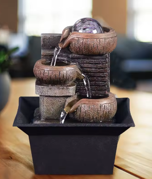 Desktop Waterfontein Zen – Rustgevende Tafelfontein voor Meditatie en Feng Shui Decoratie