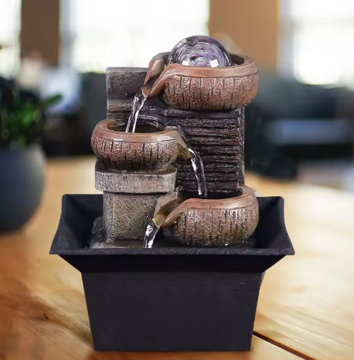 Desktop Waterfontein Zen – Rustgevende Tafelfontein voor Meditatie en Feng Shui Decoratie