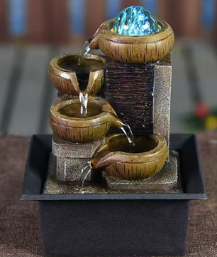 Desktop Waterfontein Zen – Rustgevende Tafelfontein voor Meditatie en Feng Shui Decoratie