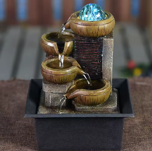 Desktop Waterfontein Zen – Rustgevende Tafelfontein voor Meditatie en Feng Shui Decoratie