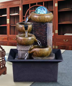 Desktop Waterfontein Zen – Rustgevende Tafelfontein voor Meditatie en Feng Shui Decoratie