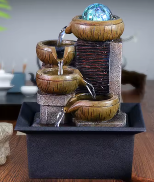 Desktop Waterfontein Zen – Rustgevende Tafelfontein voor Meditatie en Feng Shui Decoratie