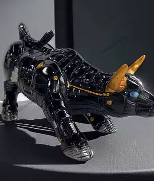 Bronzen Stierenbeeld voor Bureau – Decoratieve Sculptuur voor Kantoor en Interieur