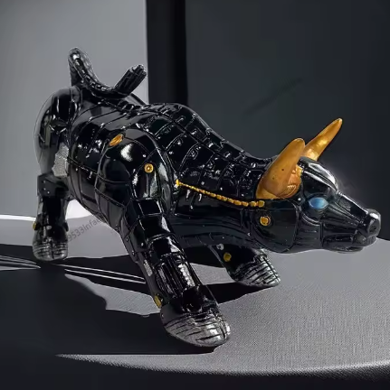 Bronzen Stierenbeeld voor Bureau – Decoratieve Sculptuur voor Kantoor en Interieur