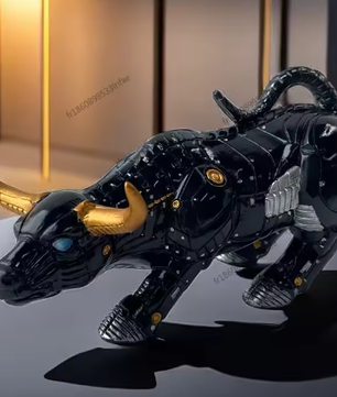 Bronzen Stierenbeeld voor Bureau – Decoratieve Sculptuur voor Kantoor en Interieur