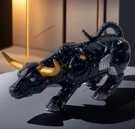 Bronzen Stierenbeeld voor Bureau – Decoratieve Sculptuur voor Kantoor en Interieur