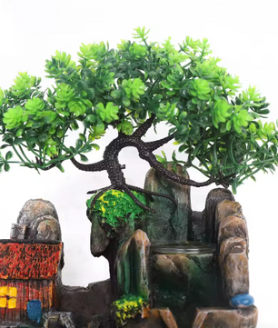 Tafel Waterval Rotskamer met LED Bal en Verstuiver – Tuinfontein Decor