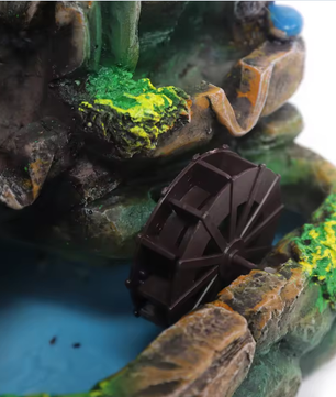 Tafel Waterval Rotskamer met LED Bal en Verstuiver – Tuinfontein Decor