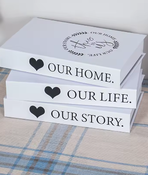 Set van 3 Opvouwbare Decoratieve Boeken – Mode en Stijlvolle Woonkamer Ornamenten