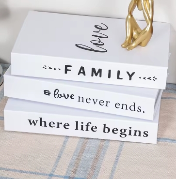 Set van 3 Opvouwbare Decoratieve Boeken – Mode en Stijlvolle Woonkamer Ornamenten