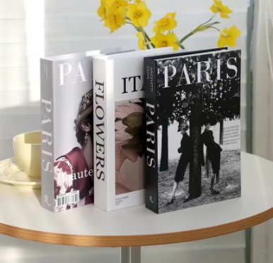 Set van 3 Opvouwbare Decoratieve Boeken – Mode en Stijlvolle Woonkamer Ornamenten