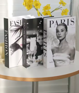 Set van 3 Opvouwbare Decoratieve Boeken – Mode en Stijlvolle Woonkamer Ornamenten