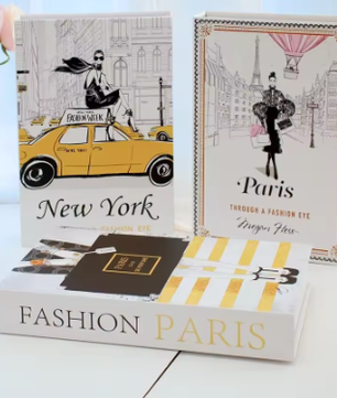 Set van 3 Opvouwbare Decoratieve Boeken – Mode en Stijlvolle Woonkamer Ornamenten