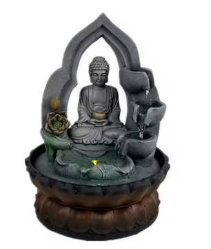 Binnenlucht Humilie Waterval Fontein – LED Bureau Decor en Feng Shui Boeddha